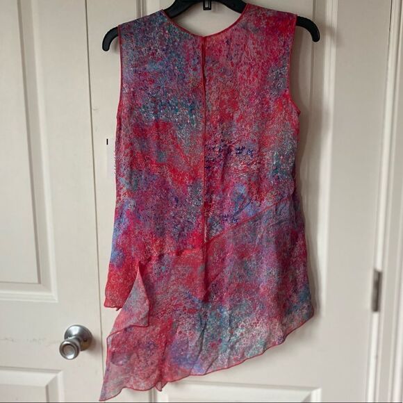 Per se by Carlisle  asymmetric silk blouse - Picture 3 of 6